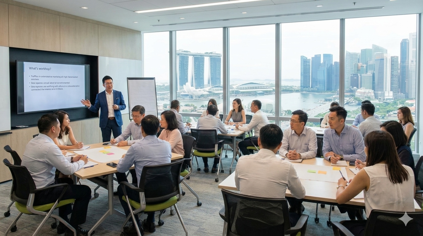 ASCEND workshop session — premium learning environment with city views